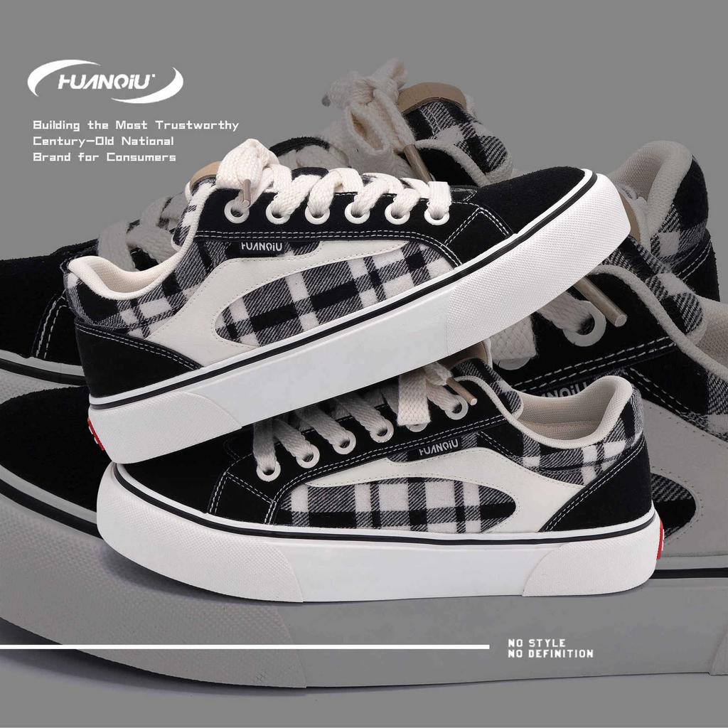 Global trend canvas shoes men's ZHQ-XA191 spring niche original casual shoes popular platform plaid board shoes