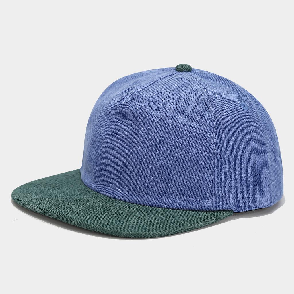 New Corduroy Color Matching Board Hip-hop Hat Men's European and American Fashion Retro Versatile Flat Brim Hat Women's Tide Brand Cap