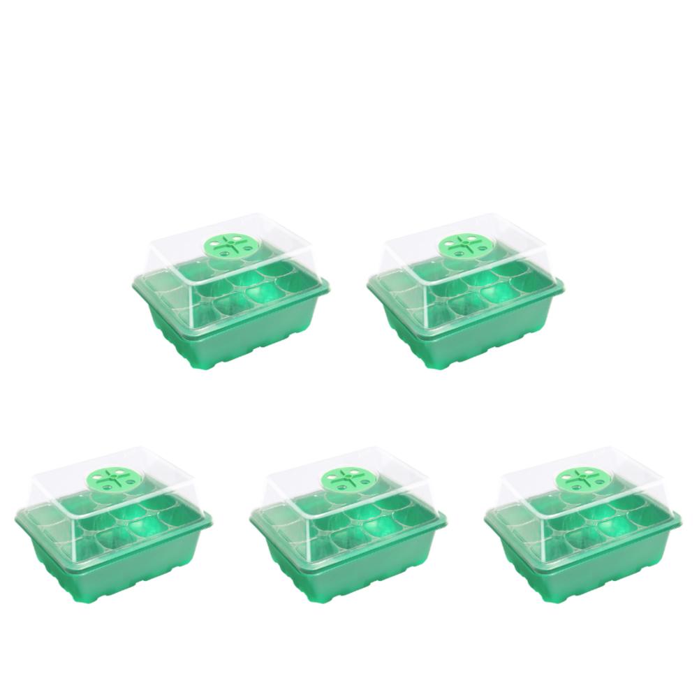 1-5Pcs 12 Hole Seedling Trays Plastics Plant Pots Grow Box for Hydroponics Growing System Indoors Gardening Sowing Tray Tools