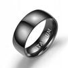 Wedding Ring Ring Black Titanium Steel Matt 161