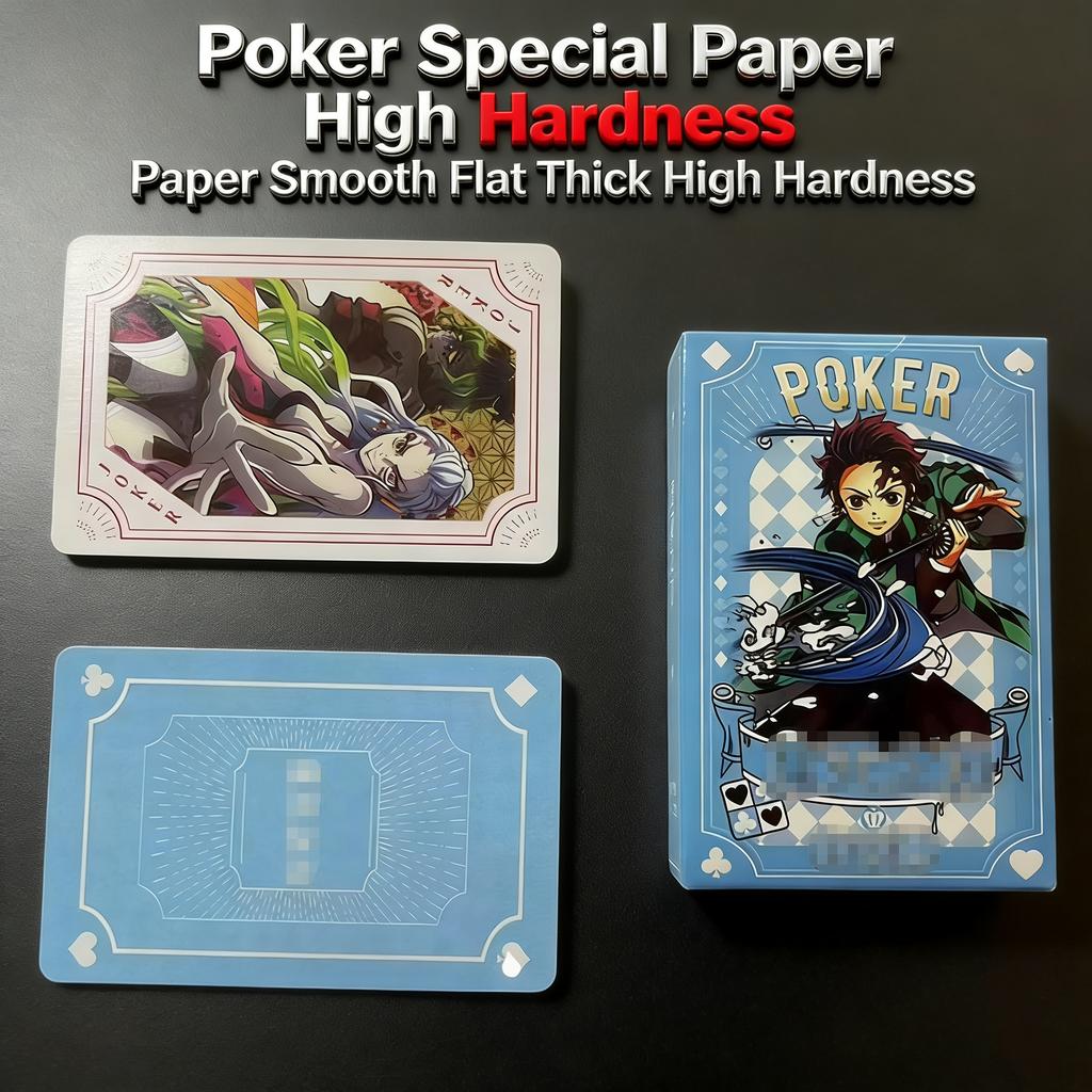 New Anime Demon Slayer Poker Deck Moisture Proof Lamination HD Printing High-Hardness Paper Perfect Playing Cards Fan Collection