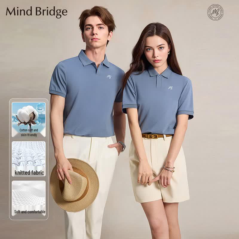Mind Bridge Unisex Breathable Summer Polo T-shirt 4XL