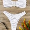 2024 Women's European & American Swimwear: New Sexy U-Shape & V-Shape Metal Bikinis in Stock