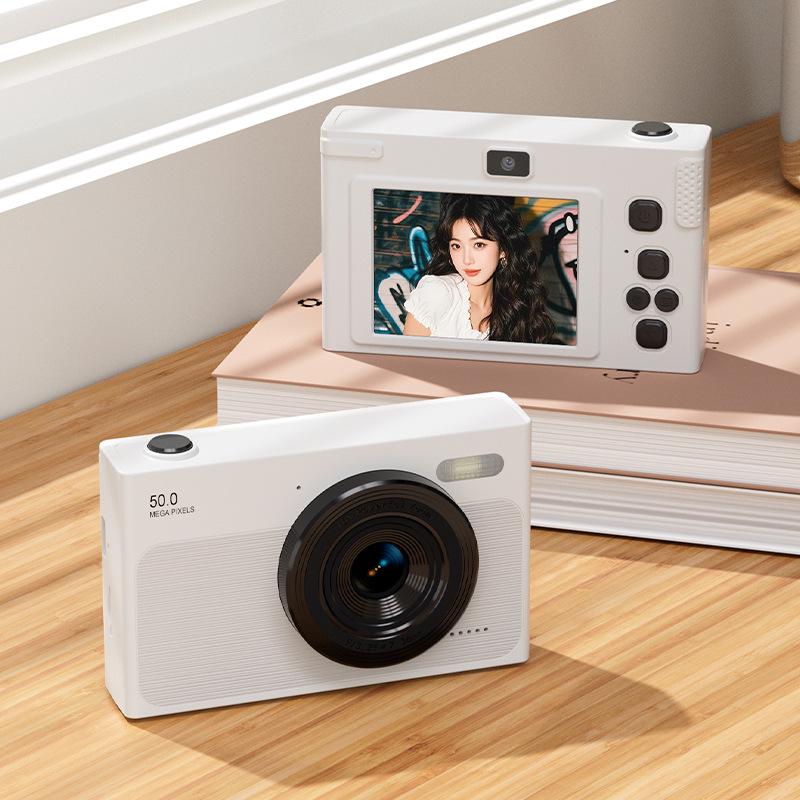 HD Dual-Camera Retro Digital Student Camera for Selfies and Travel