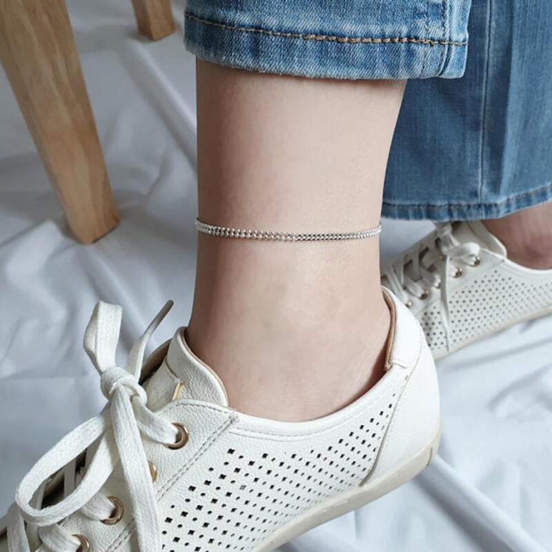 

Let s Go Coin Anklet Minimalist Women s Silver Casual ONECOLOR
