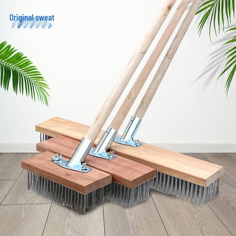 Yuanhan Long-Handled Stainless Steel Wire Floor Brush 20CM