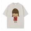 Washed Vintage Yoshitomo Nara Playful Graphic Tshirts Men Women Casual Funny T Shirts Male Cotton Oversized Short Sleeve Tees