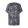 Plus Size Women's Casual Round Neck Pleated Short Sleeve Color Top