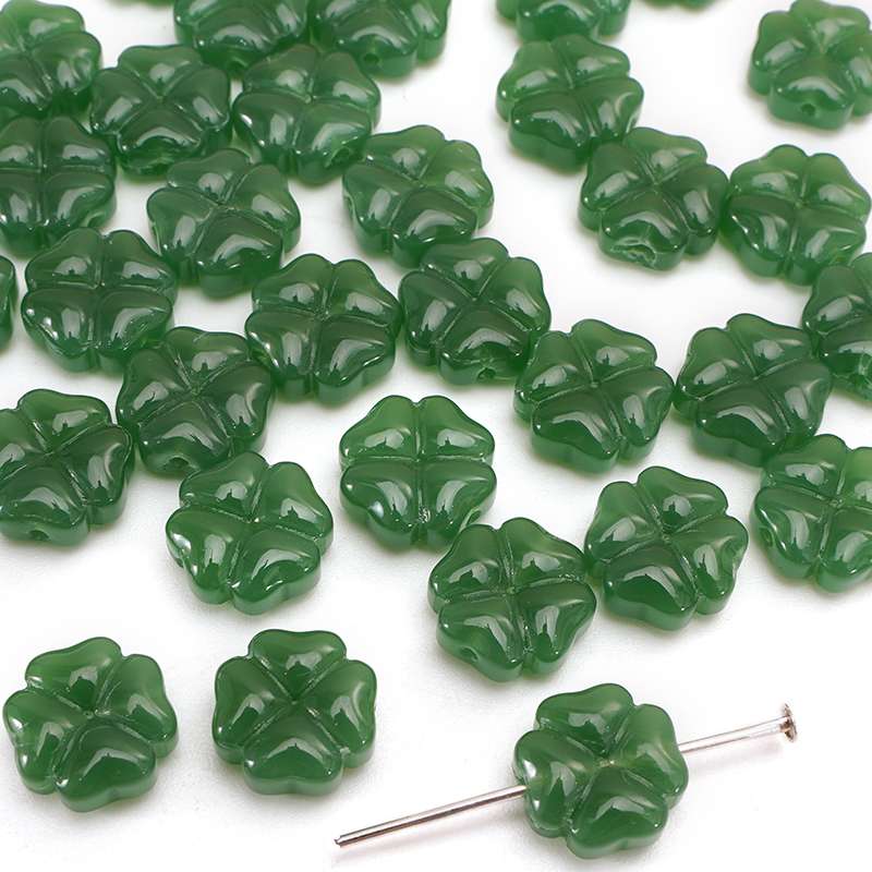 20 adet/torba 10mm cam çiçek boncuk Charm ara parça boncuk küpe kolye DIY takı yapımı
