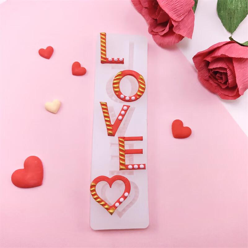 Pabei Valentine's Day LOVE Letter Silicone Mold