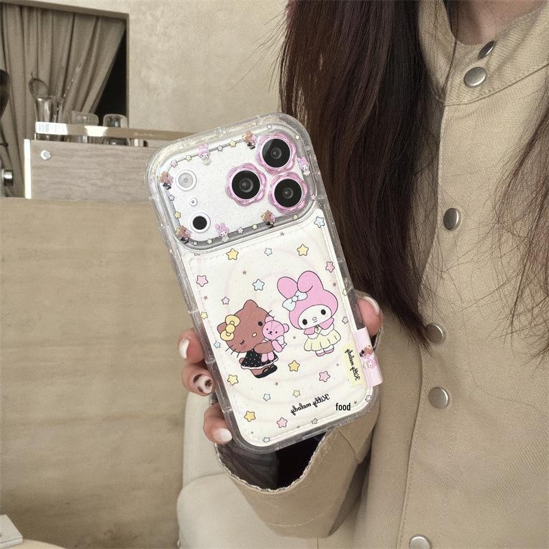 

Colorful Star Cat Swirl iPhone Case for 15/16ProMax/17 - Girly New Style iPhone 17 Pro