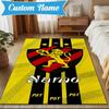 Custom Name Recife Lion Crest Flag Rug Game Carpet, Floor Mat for Bedroom Living Room Entryway Rug, Home Decor Idea Gift for Christmas birthday