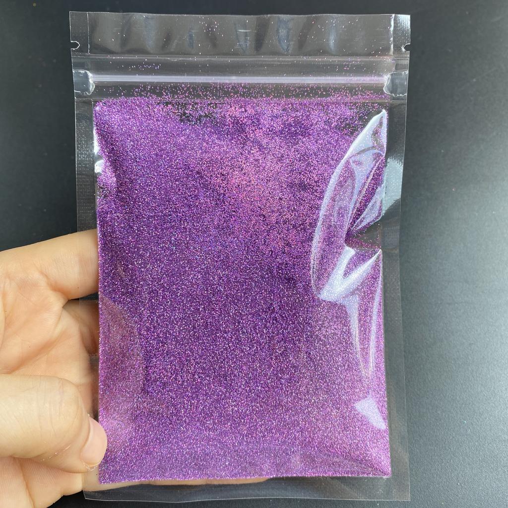 Bulk Solvent Resistant High Sparkling Holographic Glitter  Polyester Ultra Fine Glitter for Resin Crafts