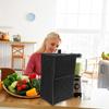 Blender Juicer Dust Cover With Soundproof Design Practical Storage Pocket Black Quilted Fabric Kitchen Appliance Cover