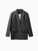 2026 Spring Women's Wool Blend Lapel-less Suit Jacket: Timeless, Elegant, Formal Wear