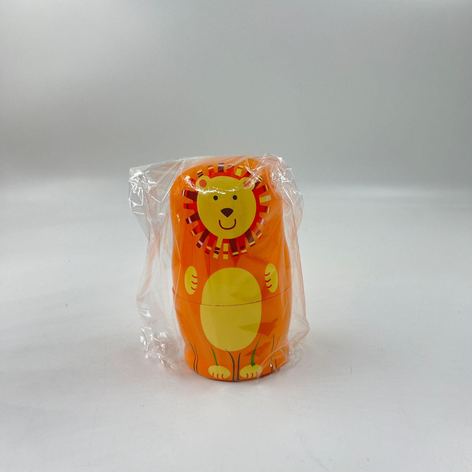 Деревянные матрешки  Мультяшный тигр , 5-слойная развивающая игрушка