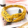 Fashion Women Flower Print Cross Knotted Headband Hair Band Elastic Headwear