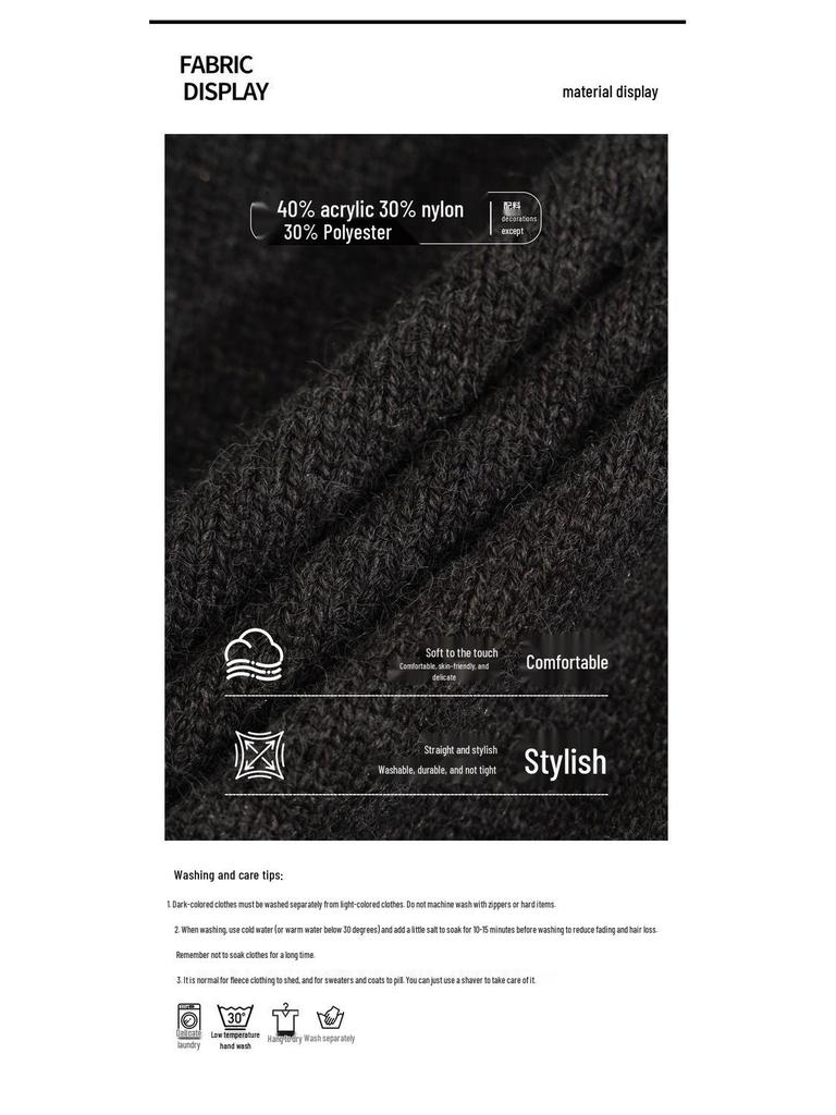 Men's Crew Neck Sweater: 2025 Autumn/Winter Casual Knit, Long Sleeve Pullover Loose Fit