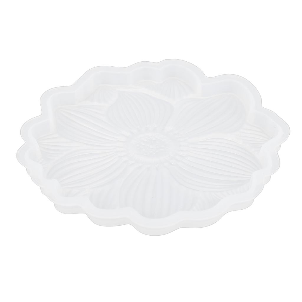 Molde de Silicona de Resina con Forma de Flor Reutilizable Flexible Resistente al Desgarro Molde de Bandeja Floral para Decoración del Hogar Proyecto de Arte