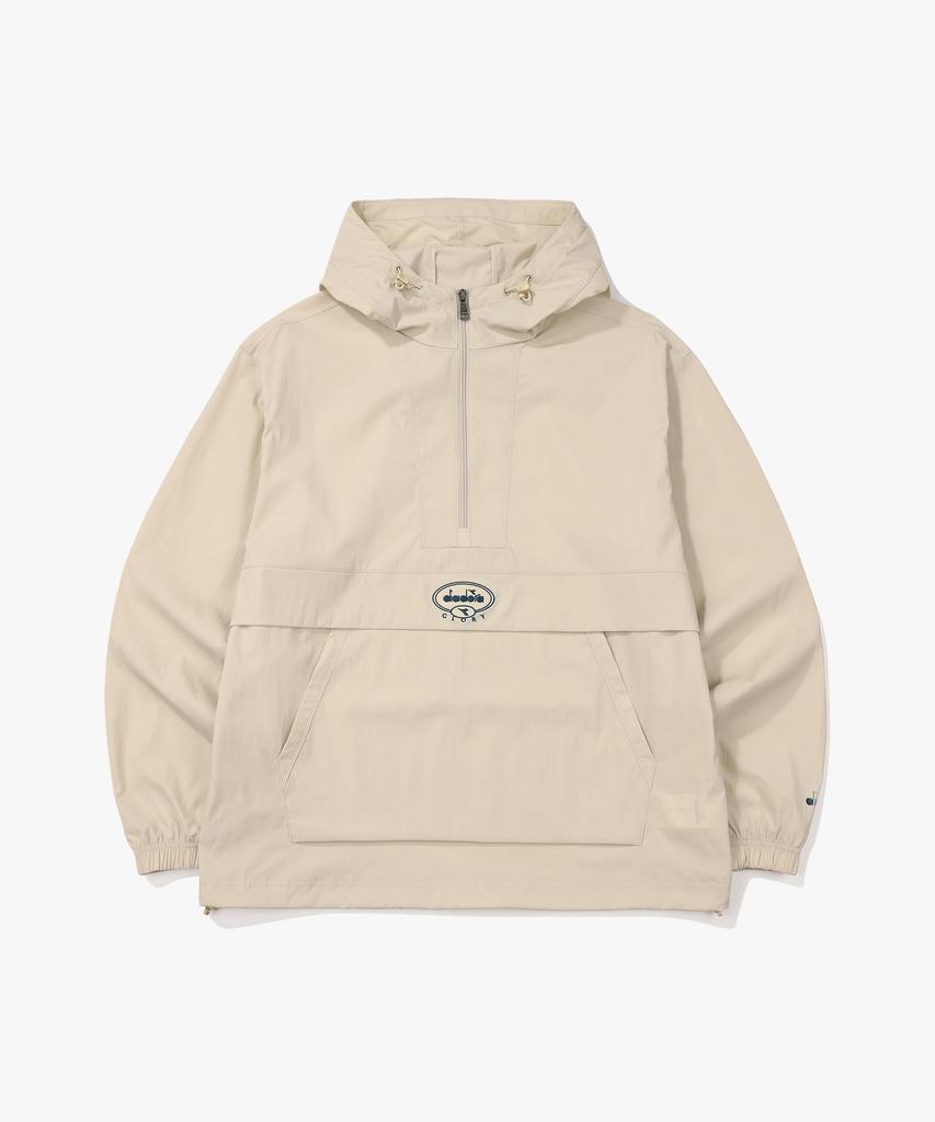 Diadora Comfy Woven Hoodie Anorak Beige