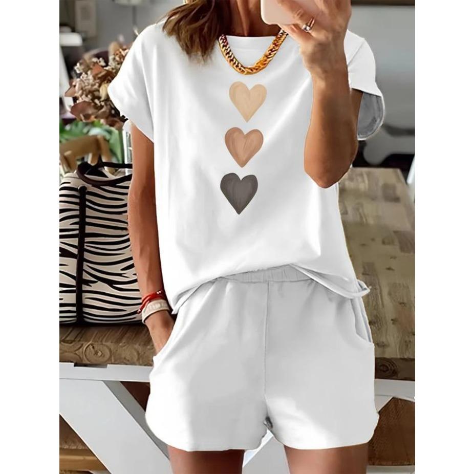 Women's Floral & Butterfly Print Casual T-Shirt - Short Sleeve Round Neck Breathable for All-Season Wear, Ladies T Shirts