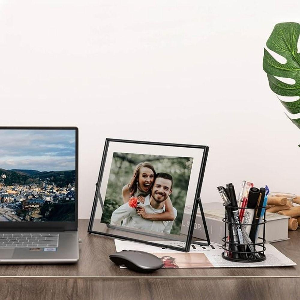 Minimalist Style Tabletop Decorative Frame Transparent Surface Floating Picture Frame Home