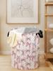Bow tie laundry basket, foldable large capacity canvas storage bucket, children's toy clothing storage, home bathroom