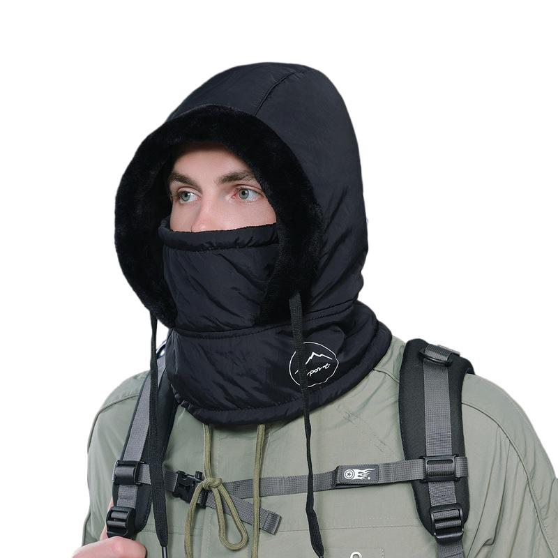 

Unisex Plush Balaclava Hat Knitting Breathable Winter Women s Balaclava Hat Warm Neck Scarf with Face Mask for Outdoor Sports чёрный