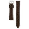 Seiko Watch Band, Genuine Cowhide Leather Shrink Wrap Band, Water-Repellent, Two Straps, 17mm Lug Width, 14mm Buckle Width, Dark Brown, DAF0R, Men's