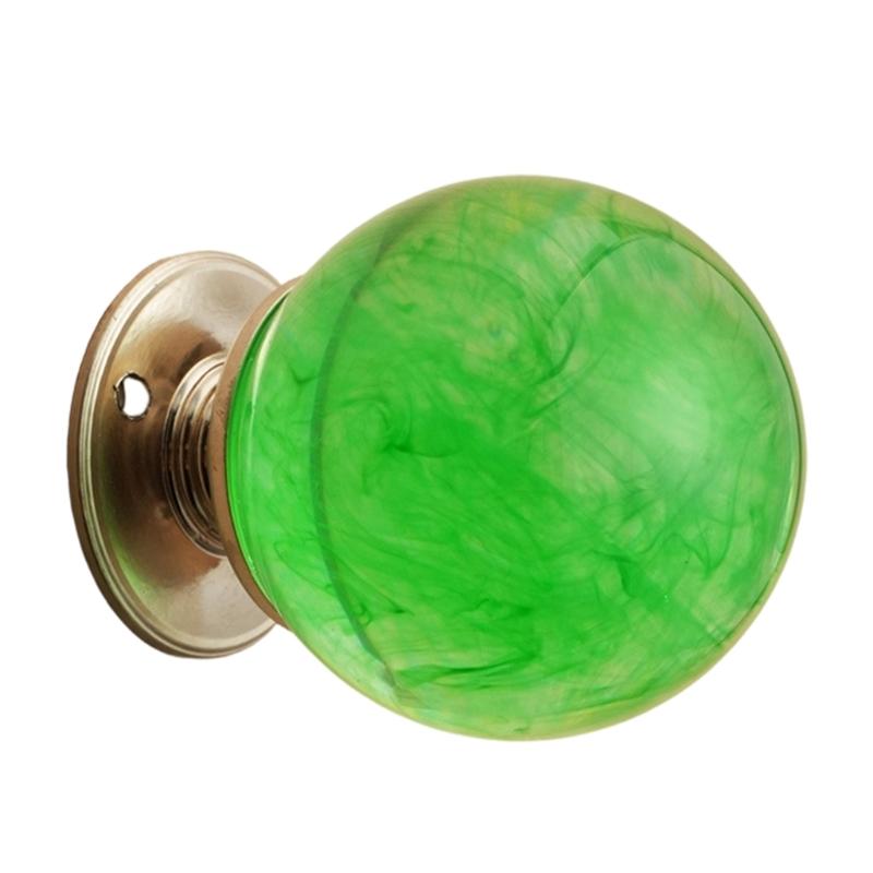 Maniglia per Porta in Resina Resistente con Sfera di Cristallo Nuvolata Unica per un Uso Confortevole in Interni Eleganti Installazione Semplice