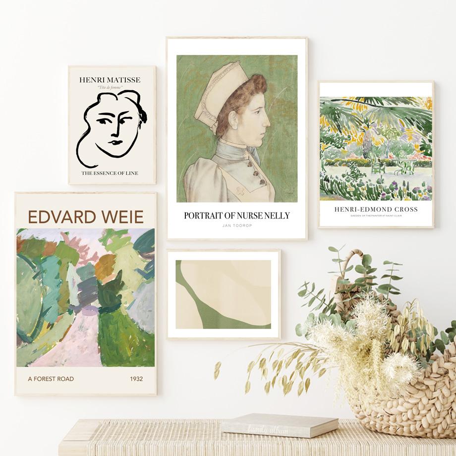 William Morris Matisse Flower Market Girl Wall Art Canvas Painting Nordic Posters And Prints Wall Pictures For Living Room Decor
