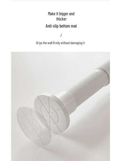 Heavy-Duty Telescopic Rod: No-Drill Curtain & Drying Solution for Bathroom, Bedroom, Doorway, Balcony