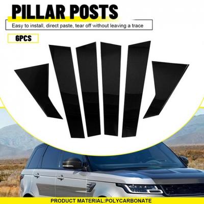 6x Gloss Black Pillar Posts Cover Trim For 2014-22 Land Rover Range Rover Sport