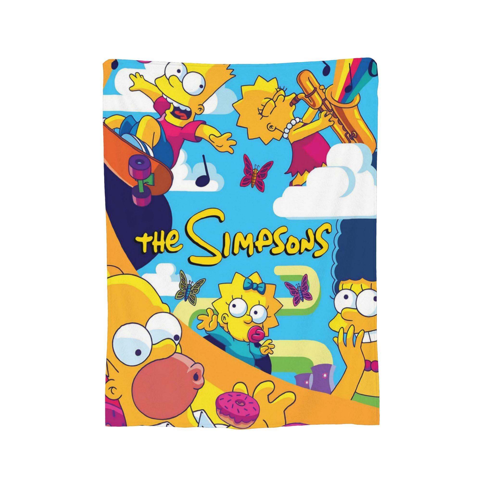 

The S-Simpsons Family Cartoon Plush Blanket Funny Throw Blanket for Bed Sofa Couch 125*100cm Bedspread, 130x150cm