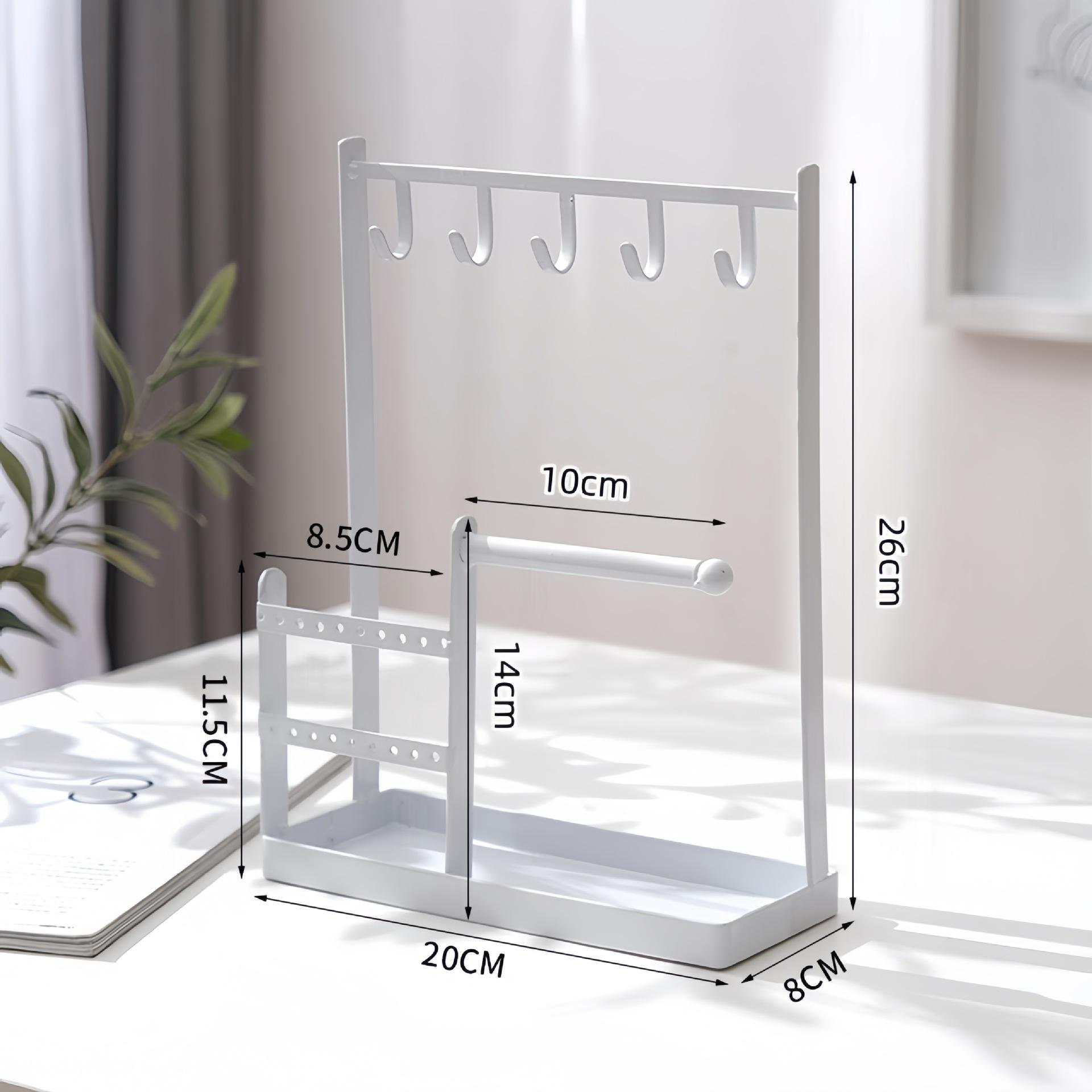 

Многофункциональная стойка для ювелирных изделий, органайзер для сережек, ожерелий, женщин, браслетов, часов, настольная стойка для хранения белый