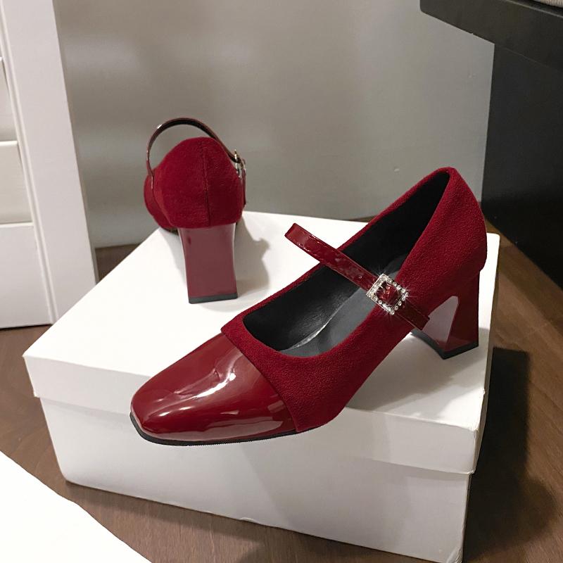Fashion Leopard High Heels Marie Janes Shoes Woman Square Toe Sandals 2025 Trend Summer Dress Shallow Pumps Elegant Plus Size Zapatos