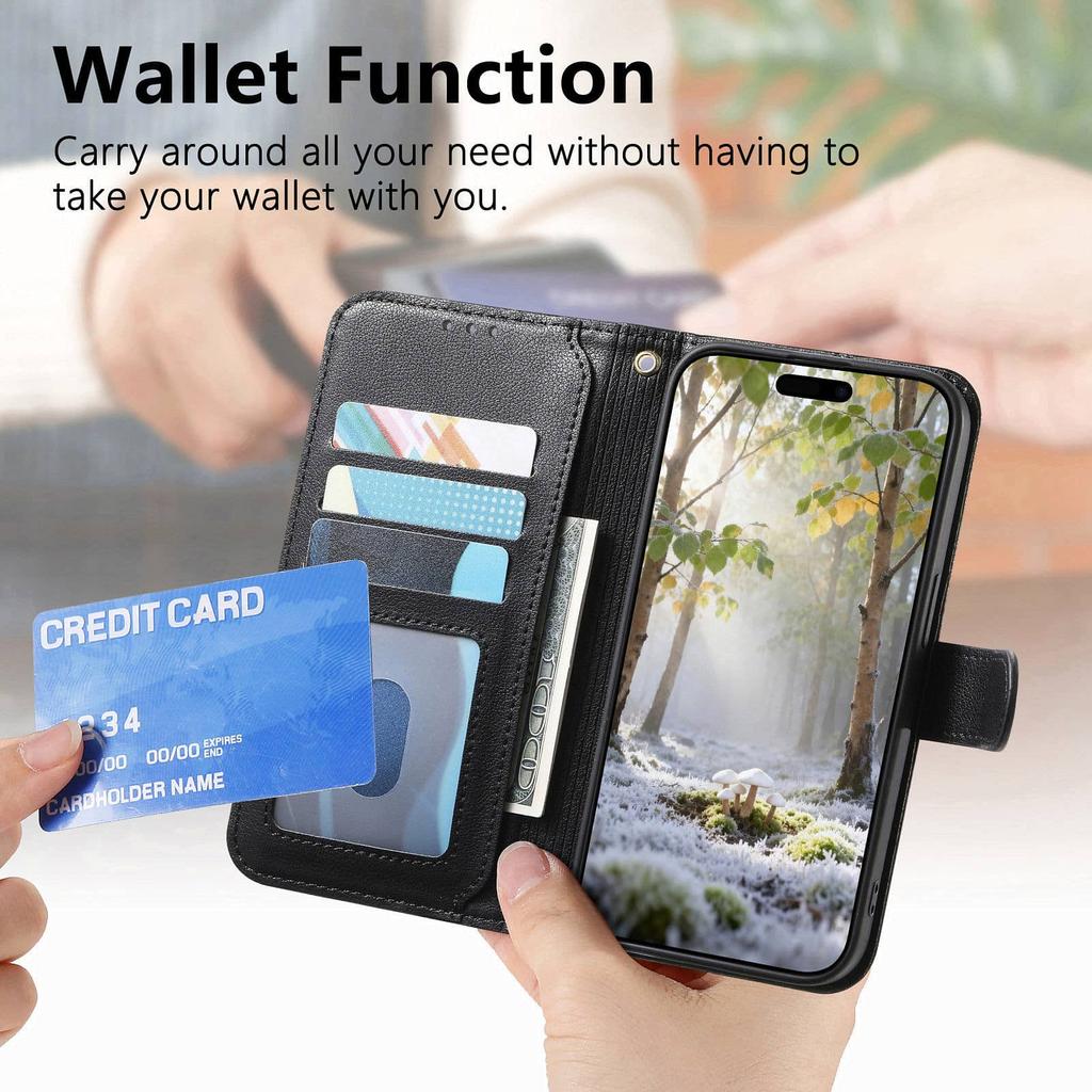 For Xiaomi 14T 15T 17 Pro Max 15 17 Ultra Poco F5 X6 X7 Pro M7 Crossbody Wallet Case, Quilted Zip Pocket Card Holder Lanyard