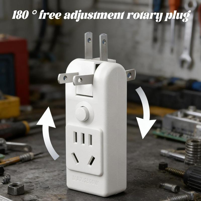 One-to-Multiple Plug Adapter with Switch 180 Degree Rotation US Electrical Socket Travel Aadapters Household Socket Converter