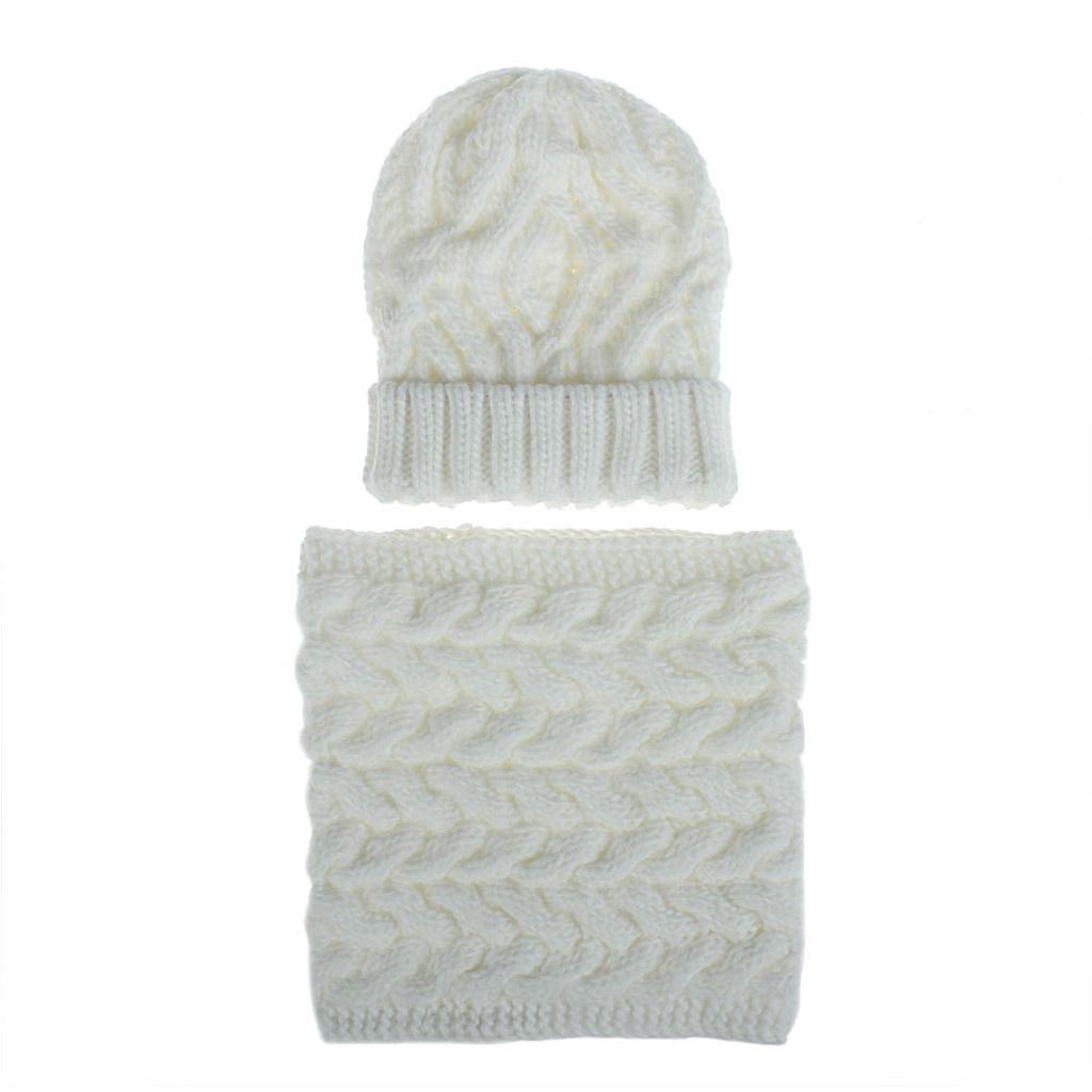 Cable Knit Cuffed Hat Neckerchief 