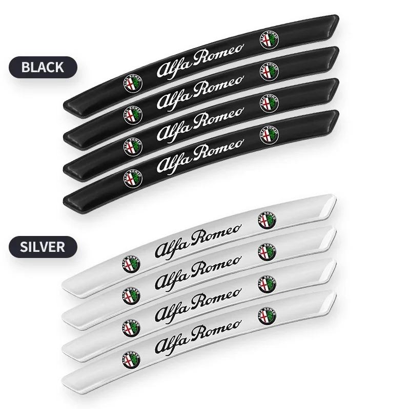 Autostickers Voor Alfa Romeo Auto Styling 4 Stuks Aluminium Velg Sticker Decal Voor Alfa Romeo Giulia Stelvio Giulietta 156 159 14