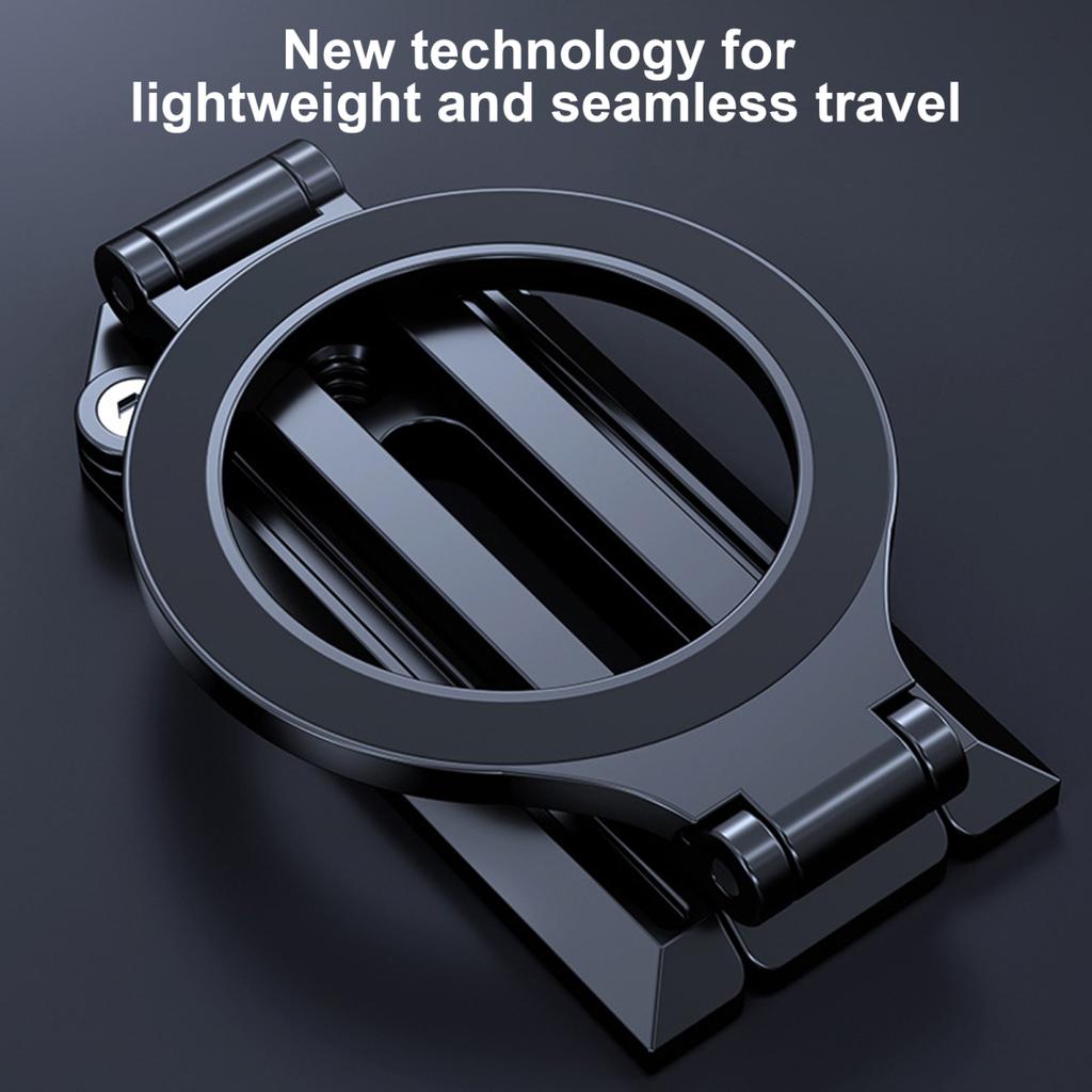 Magnetic Phone Stand Aluminum Alloy Desk Holder for Cell Phone Video Recording Travel Portable Foldable Tripod Adjustable Angle Phone Mount