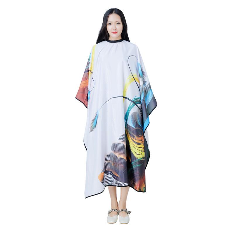 Print Hairdressing Feather Cape For Adult With Antistain Oilresistant Technology