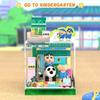 Non-Toxic Crayon Shin-Chan Building Block Toy House Playground Chorus Room Kindergarten Scene Assembly Model Bricks Toy Kids Toys Gifts