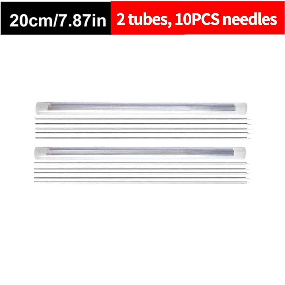 5-25PCS Earthworm Hooking Needle Worm Fishing Needle Hollow Earthworm Hook Needle Fishing Baiting Tool for Carp Fishing 20-30cm