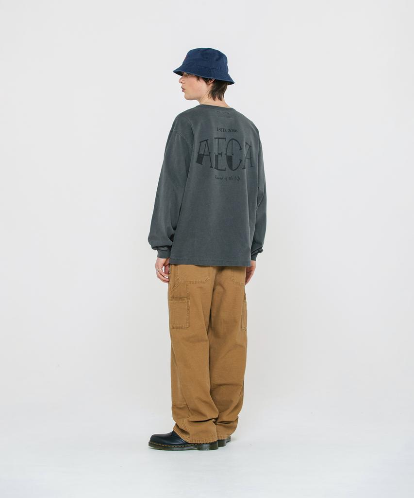 AECA Glass Painted Aeca Long Sleeve-Washed Charcoal