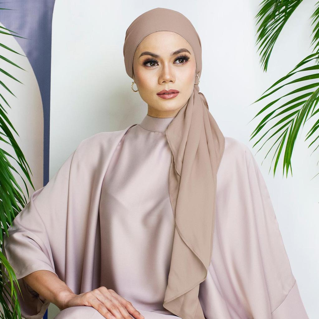 Big Size Long Hijab Premium Heavy Chiffon Scarf Malaysian Muslim Hijab Long Shawl Plain Wraps Tudung Bawal 2M*72CM