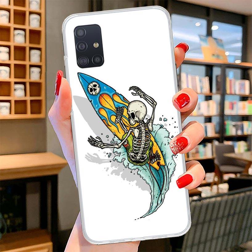Surf Board Aesthetic Cover Phone Case For Samsung Galaxy A12 A22 A32 A52 A72 A02S Phone Case Note 20 Ultra 10 S10 Plus A51 A71 A