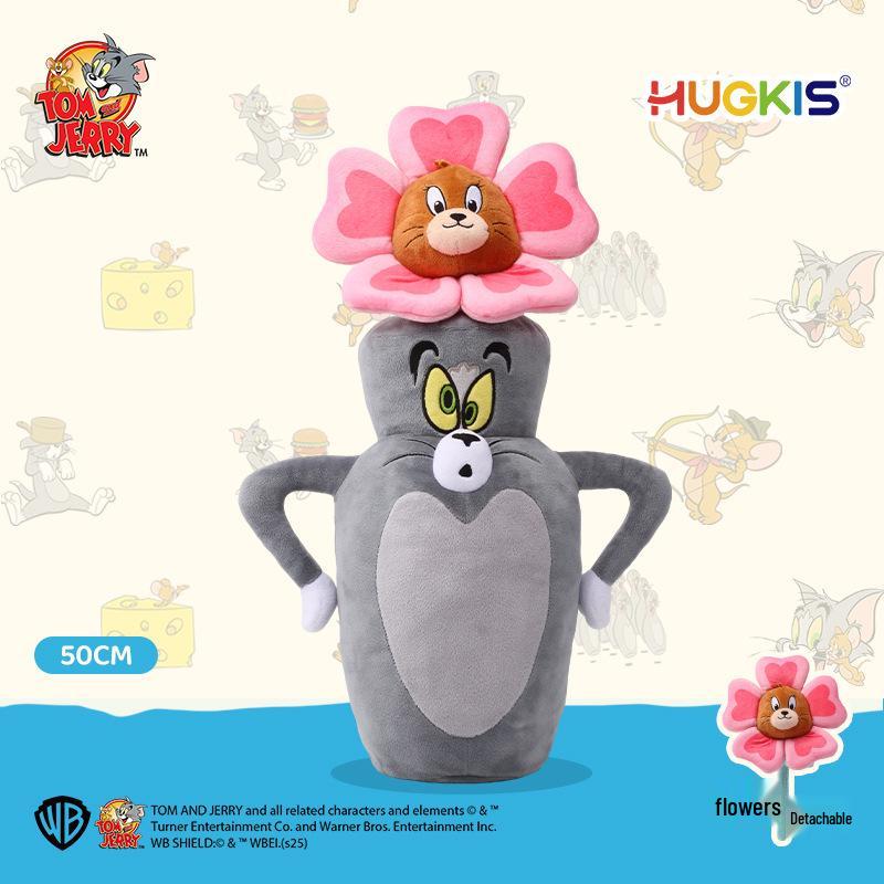 Tom and Jerry Plush Toy Set: Tom Cat Doll & Jerry Mouse Pillow