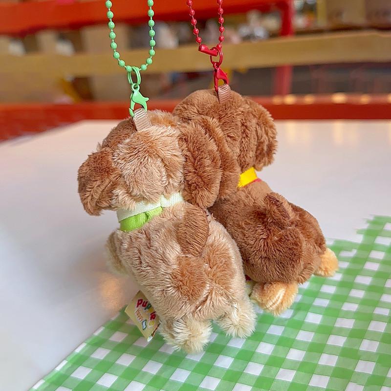 Pack Of Two Dachshund Plush Keychains With Food Design For Cute Bag Decor And Gift Idea