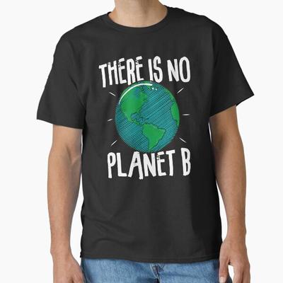 Herren Freizeithemden Kurzarm Es gibt keinen Planeten B Ökologiebewusstseinshemd Anime Schwarze T-Shirts Übergroße T-Shirts